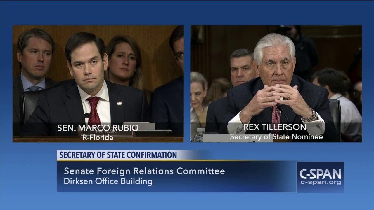 Sen. Marco Rubio questions Rex Tillerson (C-SPAN)