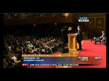 Bono does his best Bill Clinton presentation at Georgetown