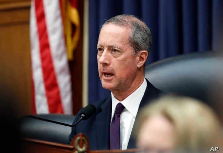FILE - House Armed Services Committee Chairman Mac Thornberry, R-Texas, speaks during a hearing on Capitol Hill, April 12, 2018.