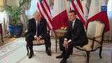 President Trump meets with President Emmanuel Macron of France