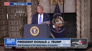 TRUMP READS DOGE DATA TO PRESS