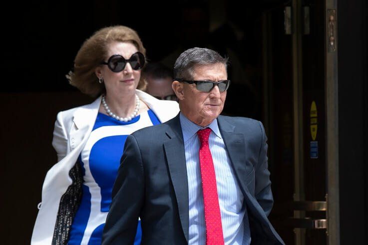 Former national security adviser Michael Flynn, leaves the federal courthouse in Washington, Monday, June 24, 2019. Flynn's…