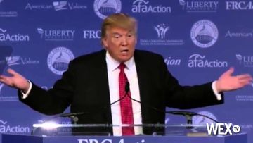 Donald Trump waves bible, calls Rubio a clown