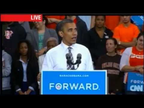 Obama tells college students to bend their knees so they don’t faint
