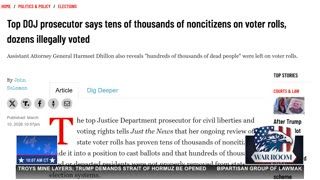 TENS OF THOUSANDS OF NONCITIZENS ON VOTER ROLLS PROVEN, DOZENS ILLEGALLY VOTED