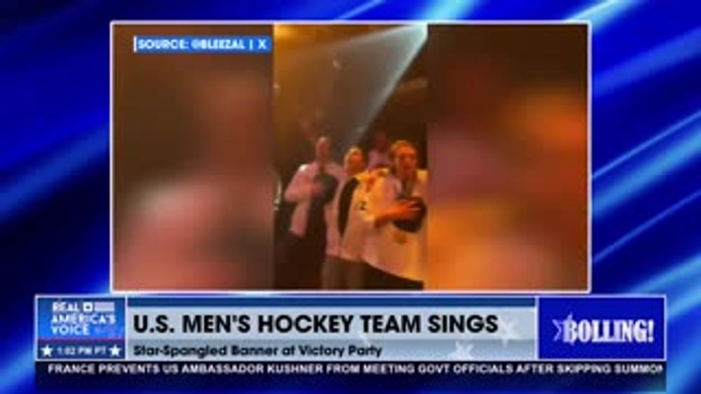 🇺🇸 U.S. MEN’S HOCKEY TEAM SINGS THE NATIONAL ANTHEM