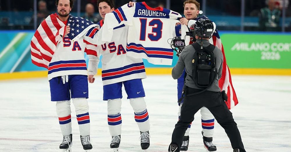 Gold medal-winning USA hockey team honors player Johnny Gaudreau who was tragically killed in 2024