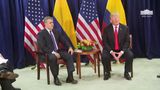 President Trump Participates in a Bilateral Meeting with the President of the Republic of Colombia