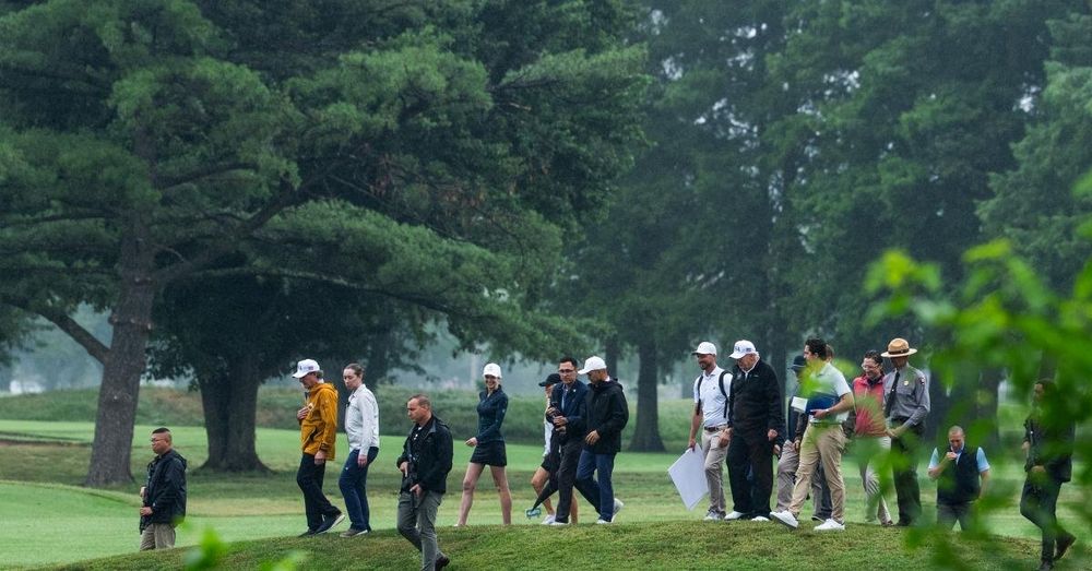 Trump tours beloved but shaggy DC public golf course he plans to remake, says work starts Sept 1