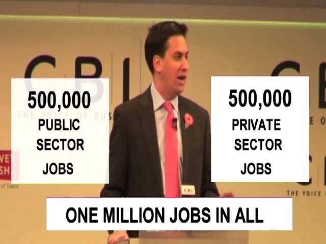 Ed Miliband jobs warning vs reality