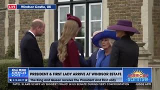 TRUMPS GREETED BY BRITISH ROYAL FAMILY