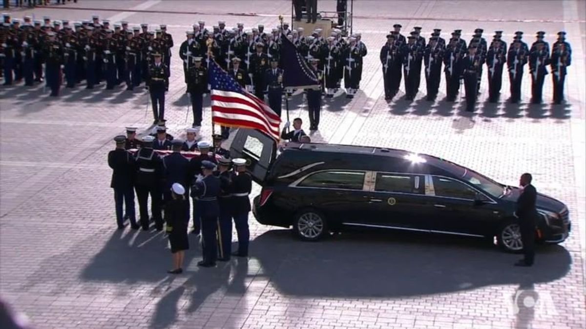 US Honors Former US President George H.W. Bush in Washington