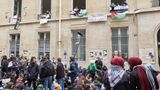 Pro-Palestinian protesters take over main building at top university in Paris