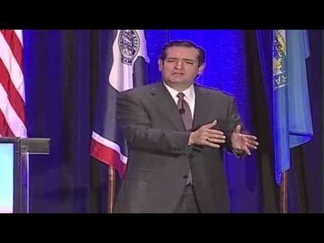 Ted Cruz does his best Jay Leno impression at ALEC