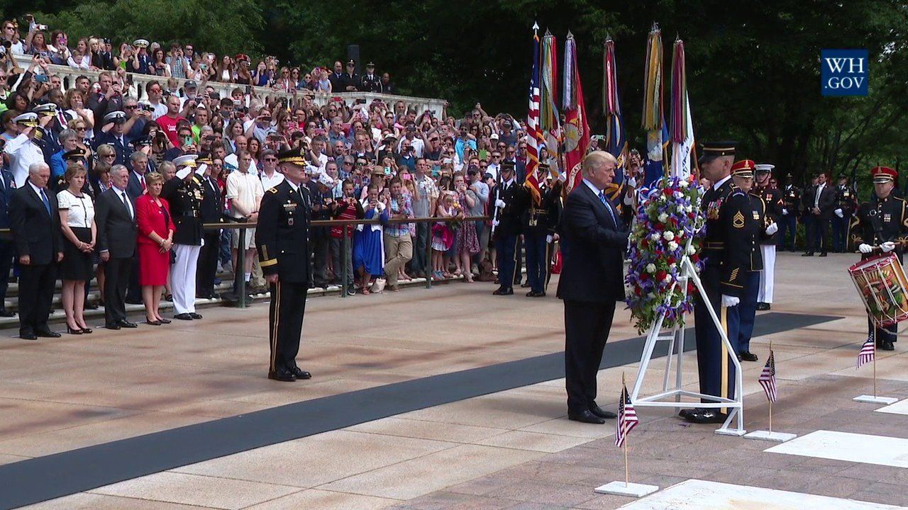President Trump Lays a Wreath at Arlington National Cemetery for ...