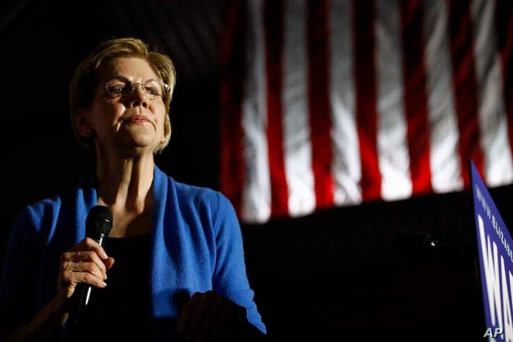 Democratic presidential candidate Sen. Elizabeth Warren, D-Mass., speaks during a primary election night rally, March 3 
