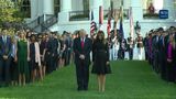 President Trump and The First Lady Lead a Moment of Silence in Remembrance of Those Lost on 9/11