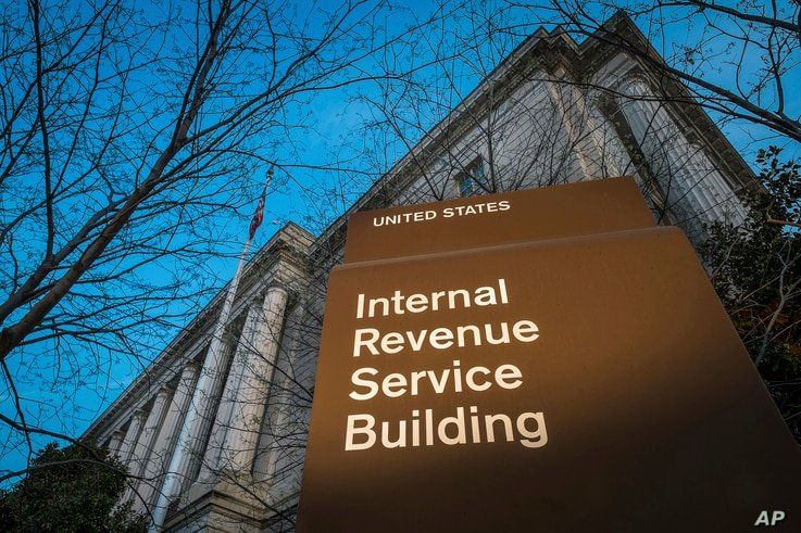 FILE - This April 13, 2014 file photo shows the headquarters of the Internal Revenue Service (IRS) in Washington. The agency…