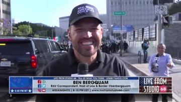 ROCK THROWN AT BEN BERGQUAM IN LA