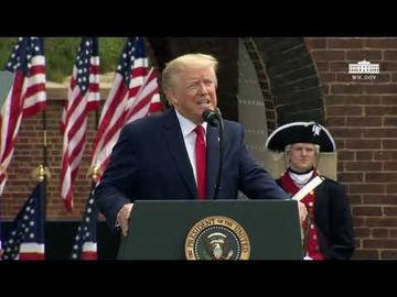 President Trump and the First Lady Participate in a Memorial Day Ceremony at Fort McHenry