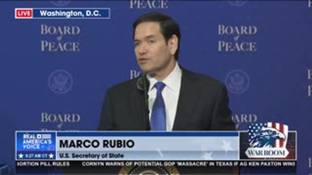 SEC. RUBIO PRAISES POTUS AND THE BOARD OF PEACE