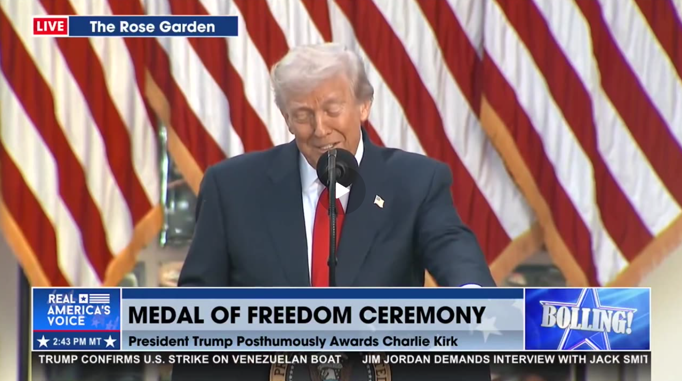 POTUS POSTHUMOUSLY AWARDS CHARLIE KIRK THE PRESIDENTIAL MEDAL OF FREEDOM