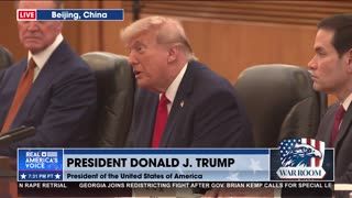 President Trump Addresses President Xi in the Summit Hall