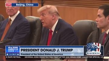 President Trump Addresses President Xi in the Summit Hall