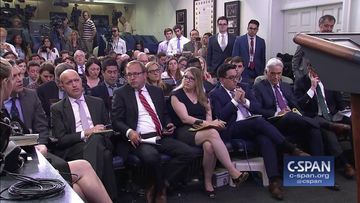 Exchange on whether or not the press is the enemy or the people (C-SPAN)