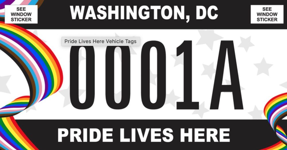 DC adds 'Pride Lives Here' vanity license plates to decades-old one calling for statehood