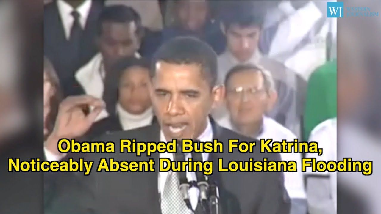 Obama Ripped Bush For Katrina, Noticeably Absent During Louisiana Flooding