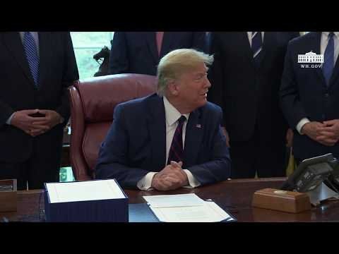 President Trump Participates in a Signing Ceremony for H.R. 748, the CARES Act