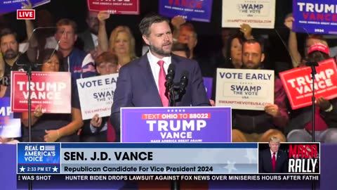 "The Republican party is fighting for Democracy every single day" - JD Vance