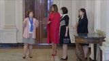 First Lady Melania Trump Welcomes Mrs. Abe to Washington D.C.