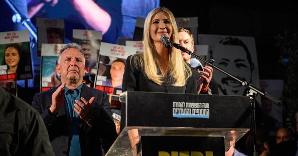 Ivanka Trump in Tel Aviv's Hostages Square says her father 'sees you, hears you, stands with you'