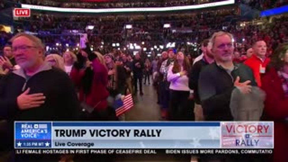 NATIONAL ANTHEM AT TRUMP VICTORY RALLY