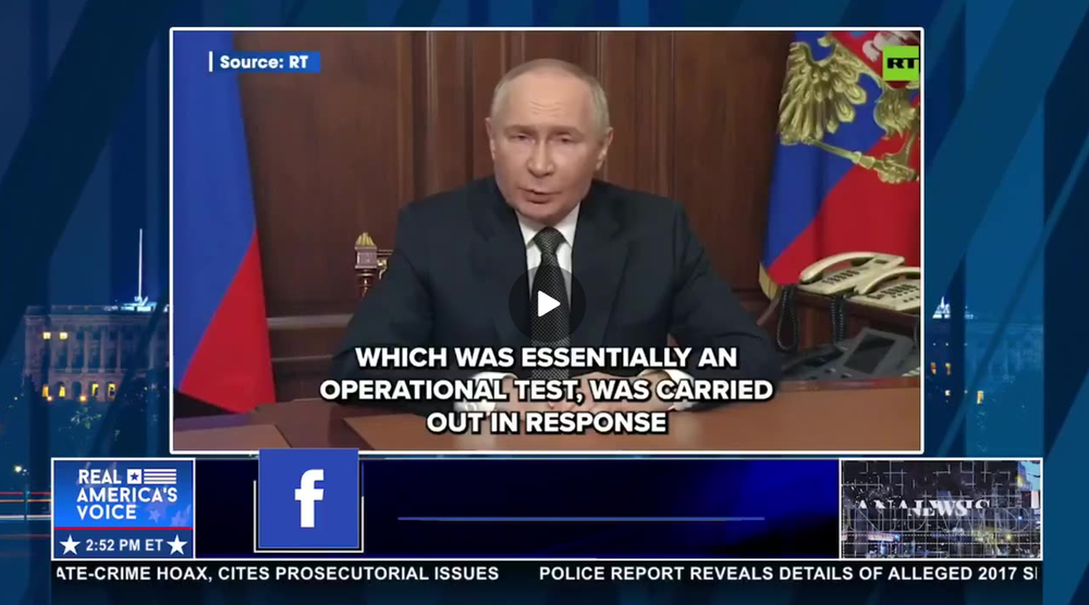 PUTIN ADMITS COMPLETING AN OPERATIONAL CAPABILITY TEST