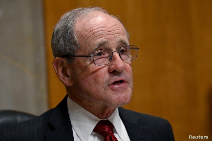 Senate Foreign Relations Committee Chairman James Risch (R-ID) questions U.S. Secretary of State Mike Pompeo during a Senate foreign Relations Committee hearing on the State Department budget request in Washington,  April 10, 2019. 