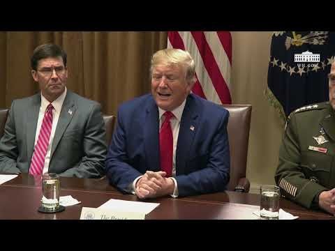 President Trump Participates in a Briefing with Senior Military Leaders