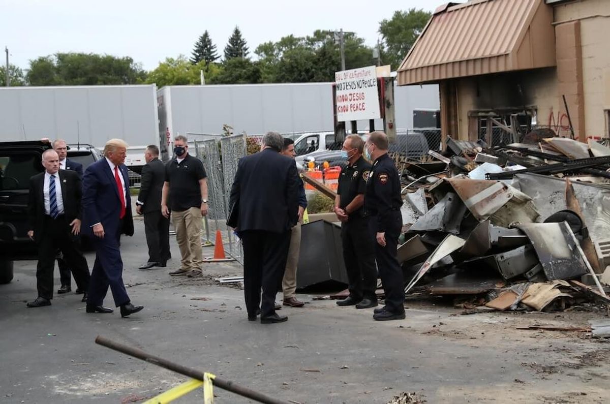 Trump Visits Kenosha After Sparring with Biden Over Security