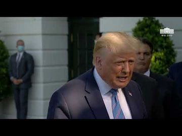 President Trump and Melania Trump Visit the World War II Memorial