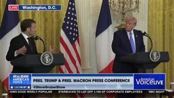 MACRON COMMENDS TRUMP FOR HIS DESIRE FOR PEACE