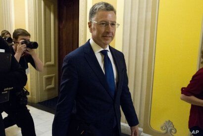 Kurt Volker, a former special envoy to Ukraine, is leaving after a closed-door interview with House investigators as House Democrats proceed with the impeachment investigation of President Donald Trump, at the Capitol in Washington, Oct. 3, 2019.