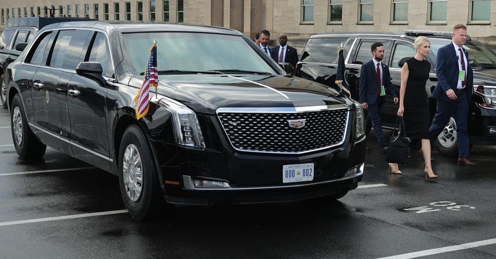 After flights grounded, Trump speeds limousine, known as 'The Beast' to Oklahoma GOP rally