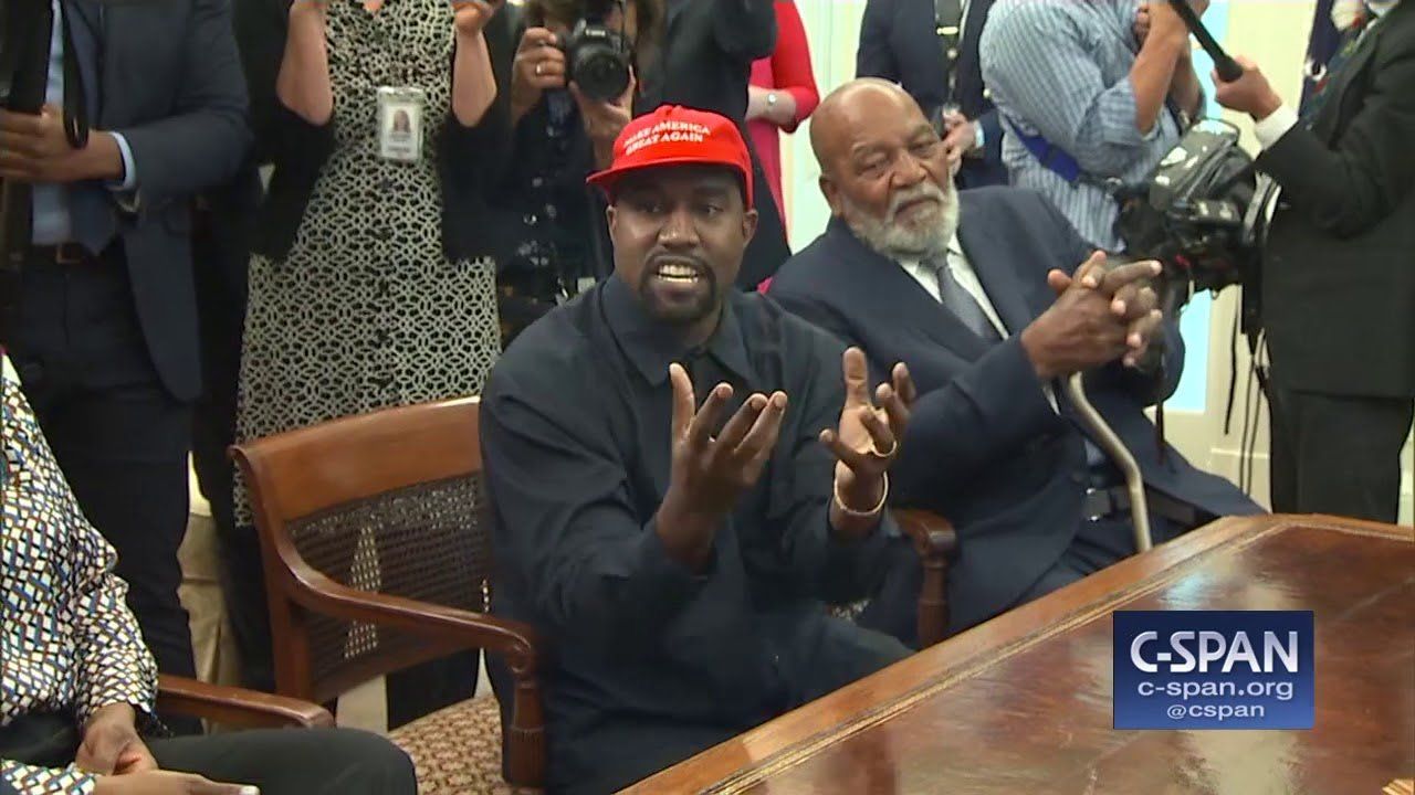 Kanye West in the Oval Office with President Trump (C-SPAN)