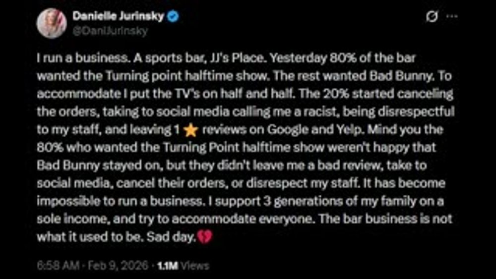 SPORTS BAR GETS BAD REVIEWS FOR AIRING TPUSA SHOW