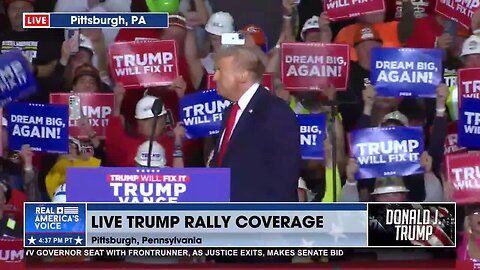 TRUMP TAKES THE STAGE IN PITTSBURGH