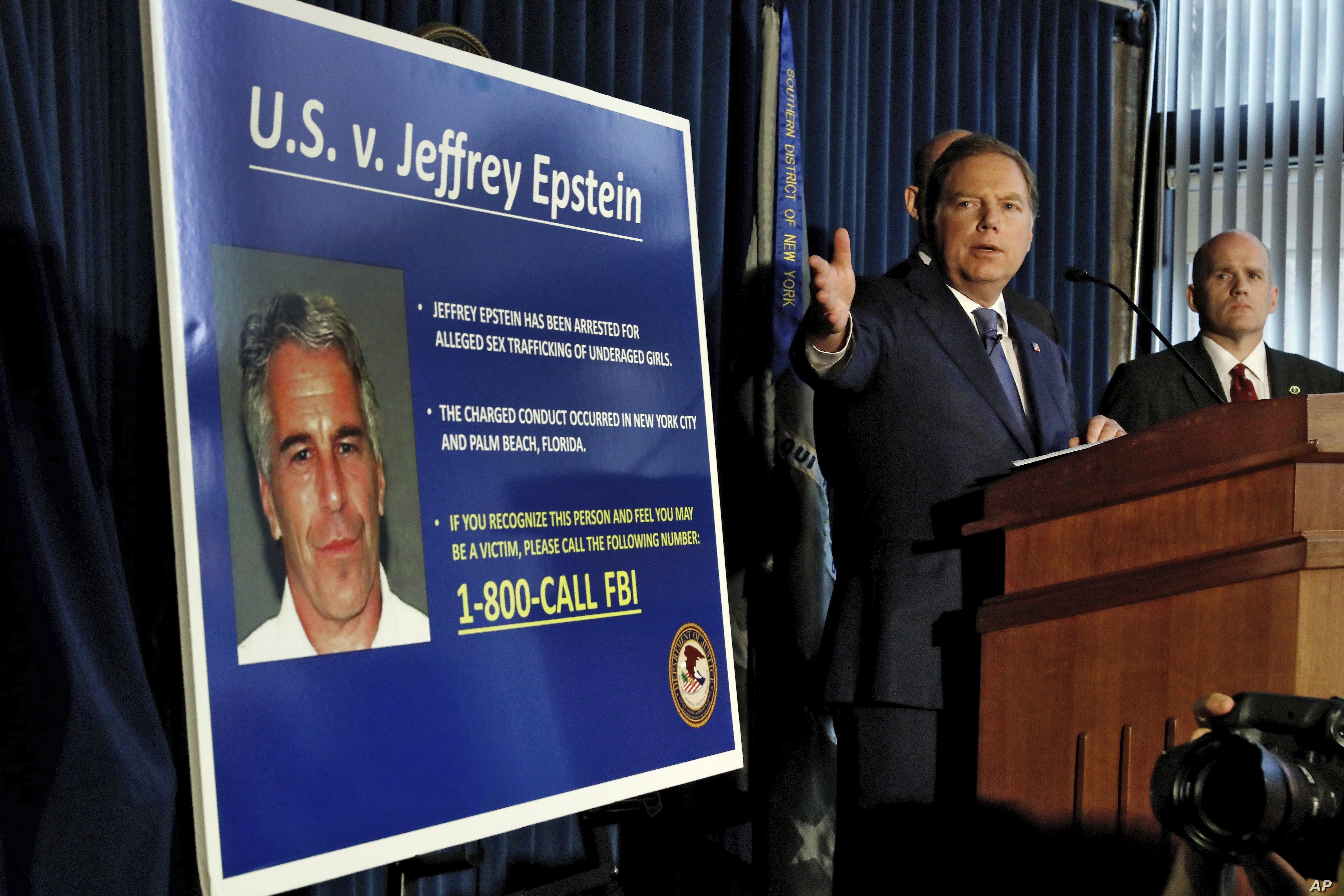 United States Attorney for the Southern District of New York Geoffrey Berman speaks during a news conference, in New York, July 8, 2019. 