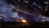 Brooklyn Bridge catches fire during New York City's aerial fireworks display