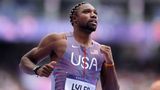 The U.S.’s Noah Lyles won the gold medal in the men’s 100 in photo finish